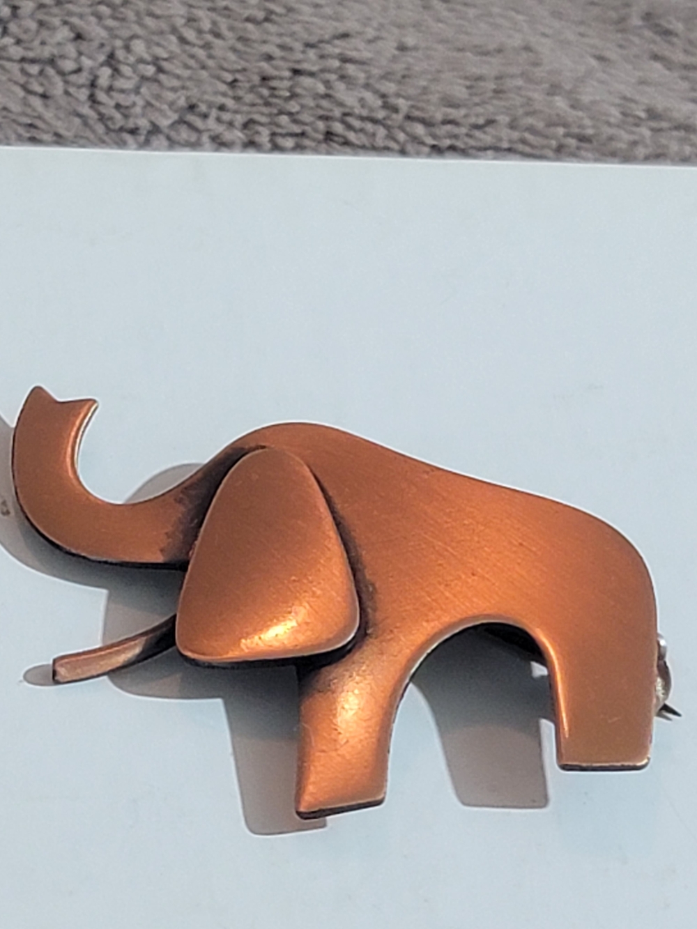 Vintage KIM Copper Elephant Decorative Pin